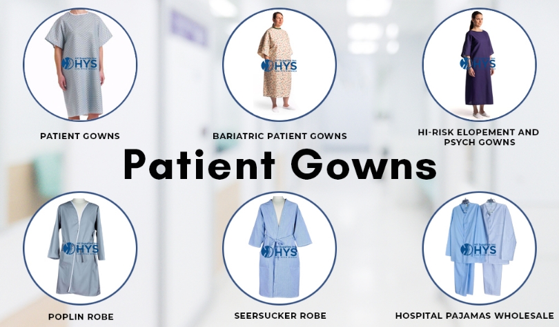 Why are hospital gowns required for patients?